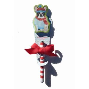 Lady Jayne Christmas Frenchie / Boston Terrier Sticky Note plus Pen (17110)